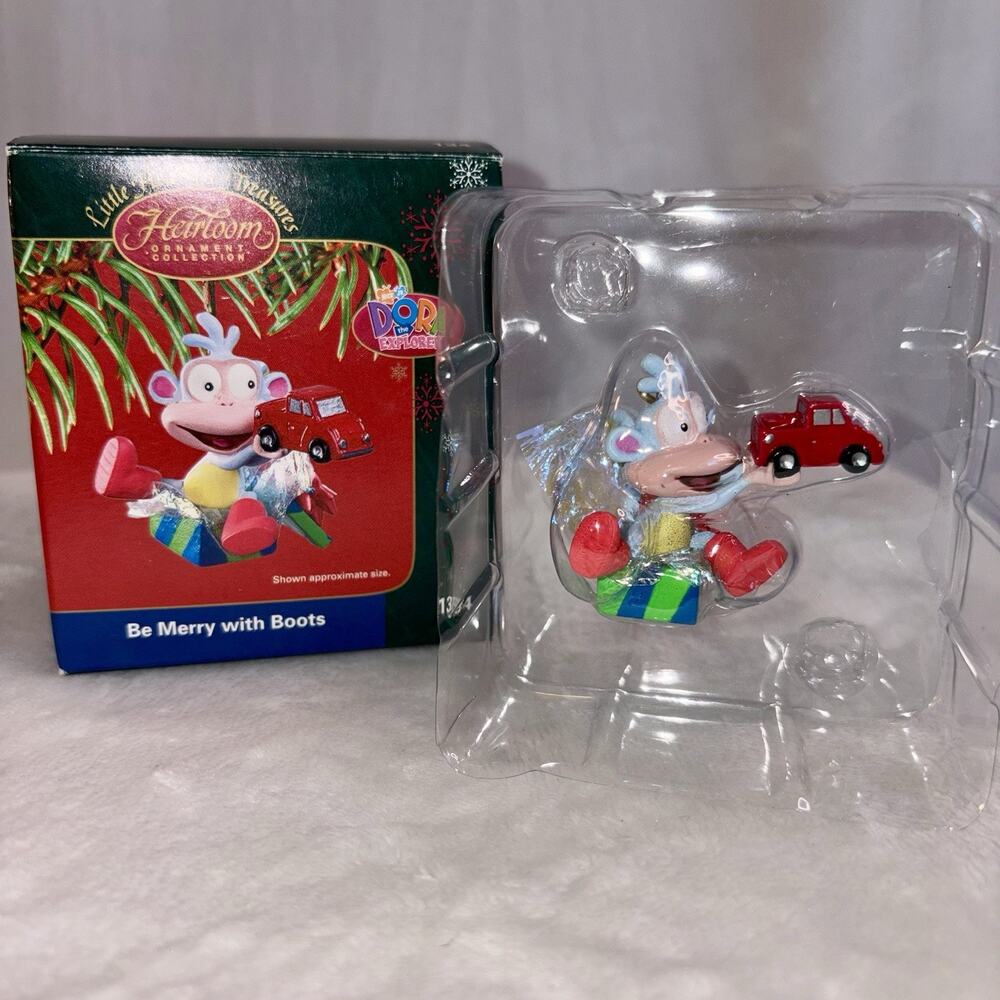 Dora The Explorer BOOTS Christmas Ornament “Be Merry with Boots” 2004